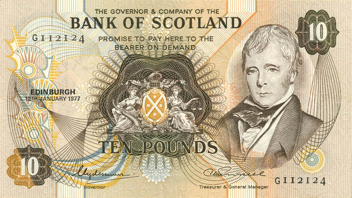 Scotland -10 Pounds - P-113a - 1977 dated Foreign Paper Money